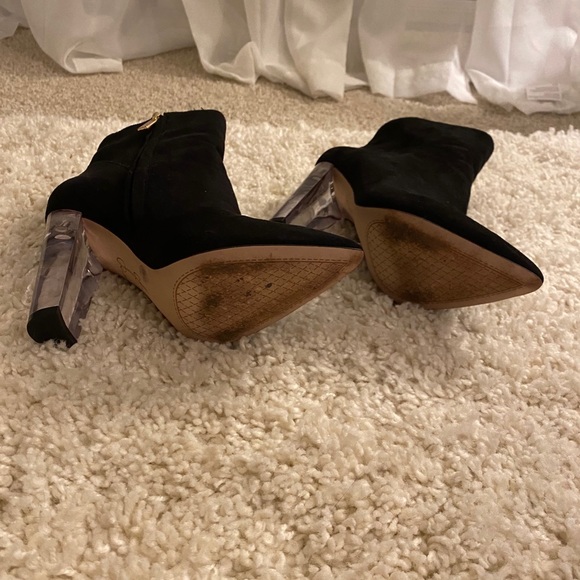Jessica Simpson Women 5.5 Clear Block Heel Booties - Picture 3 of 8